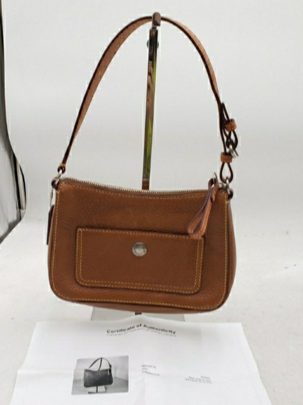 Authentic Coach Brown Leather Shoulder Bag - Classic Women's Handbag